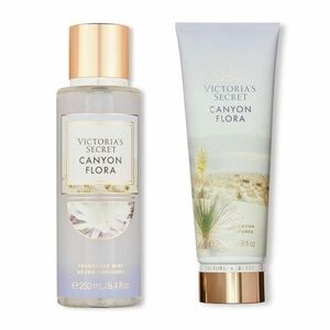 VICTORIA'S SECRET CANYON FLORA BODY MIST 8.4 OZ & LOTION 8.0 OZ